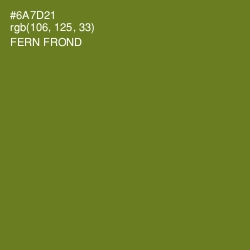 #6A7D21 - Fern Frond Color Image